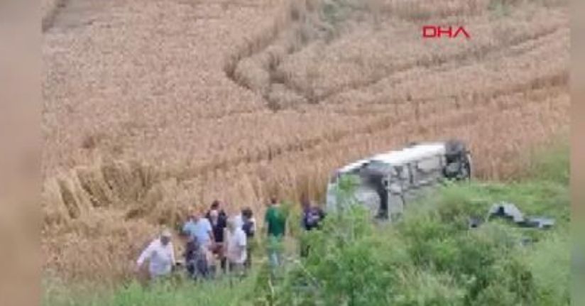 Otomobil şarampole devrildi: 1 ölü, 1 yaralı