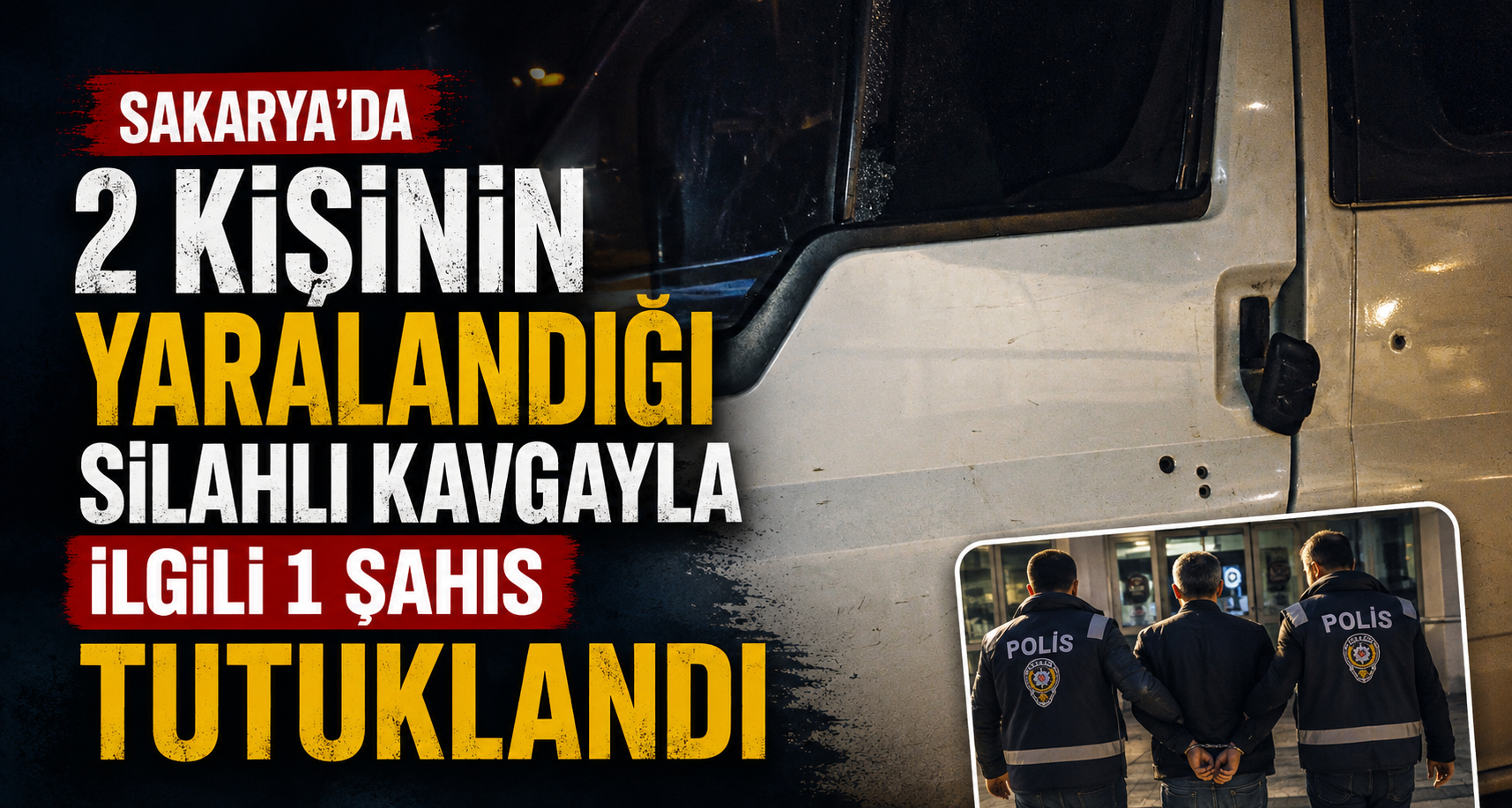 Sakarya’da 2 kişinin yaralandığı silahlı kavgayla ilgili 1 şahıs tutuklandı