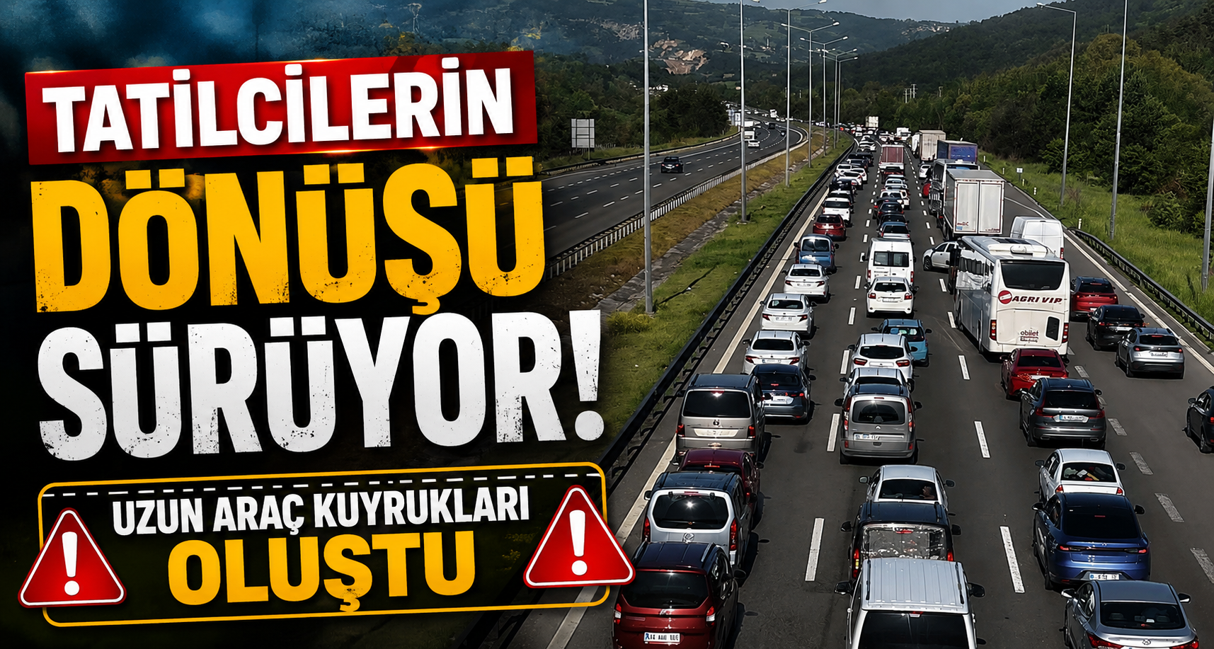 Tatilcilerin dönüşü sürüyor