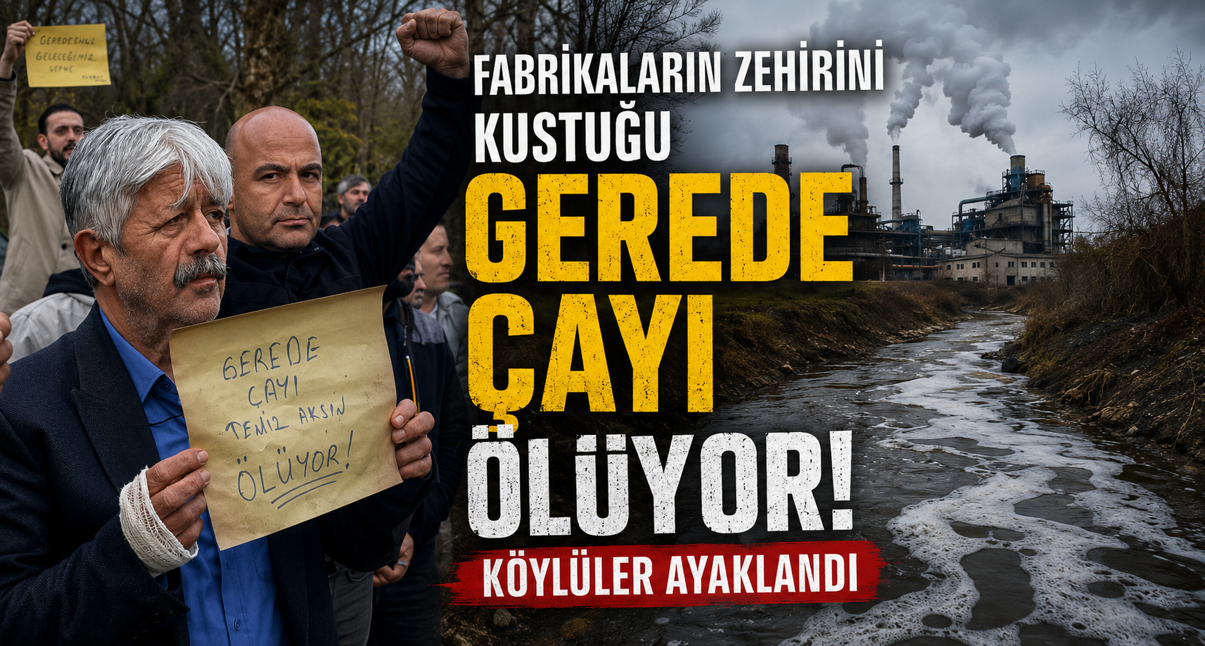 Fabrikaların zehrini kustuğu Gerede Çayı ölüyor: Köylüler ayaklandı