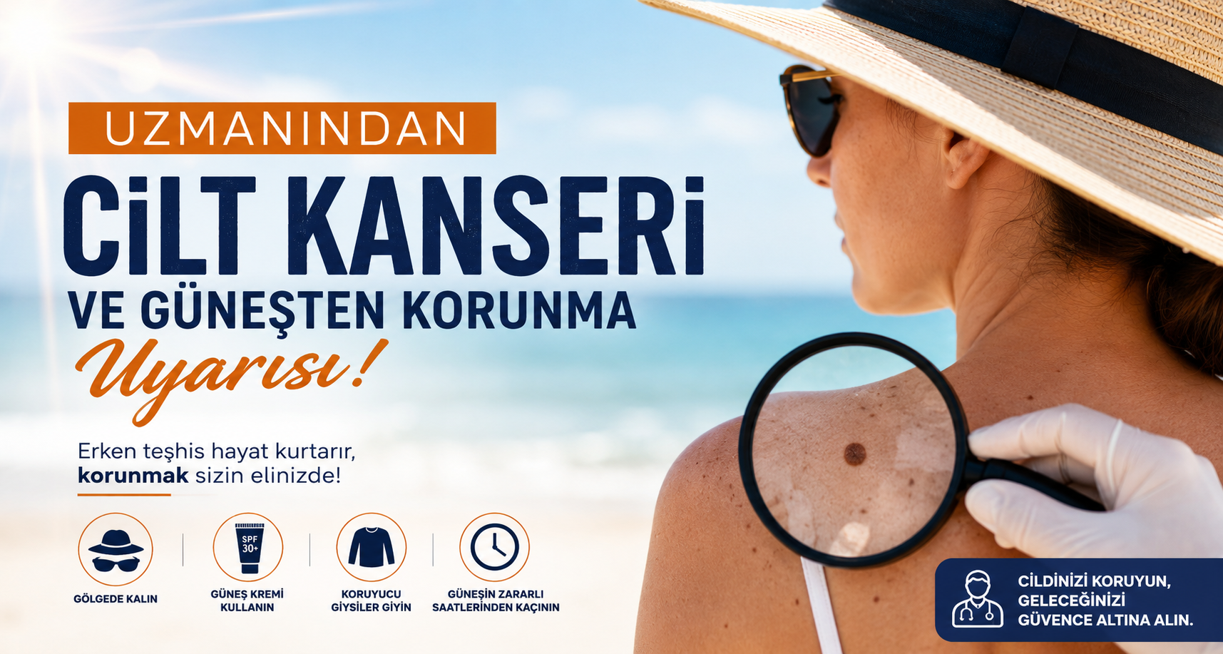 Uzmanından cilt kanseri ve güneşten korunma uyarısı