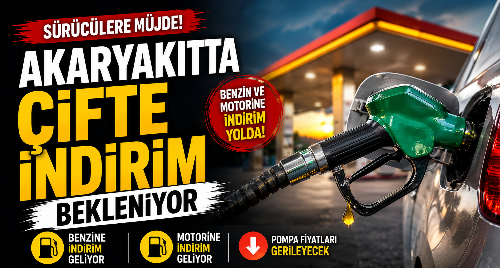 Akaryakıtta Çifte İndirim Bekleniyor