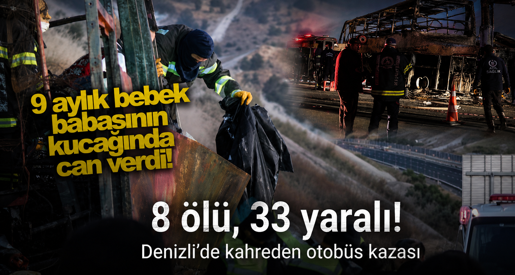 Yolcu otobüsü kazasında acı bilanço: 8 ölü, 33 yaralı!Yolcu otobüsü kazasında acı bilanço: 8 ölü, 33 yaralı!