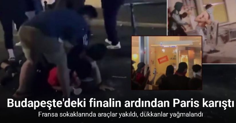 PSG zaferi sonrası Fransa karıştı: 7 polis yaralandı, 416 kişi gözaltına alındı