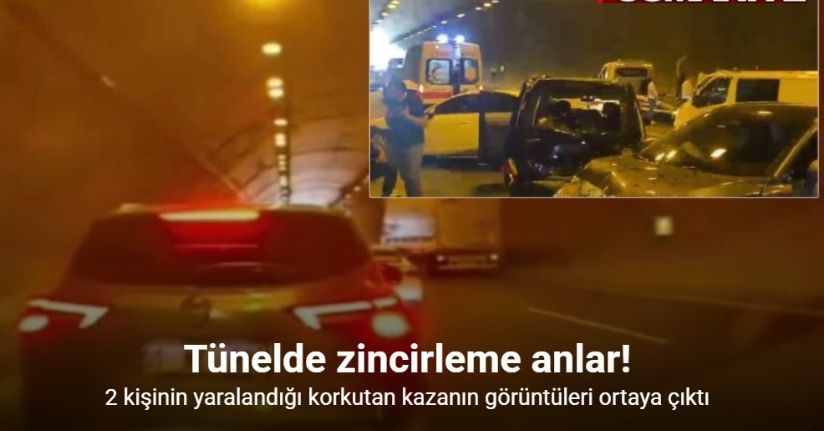 Osmaniye’de 6 araçın karıştığı zincirleme kazanın araç içi kamera görüntüsü ortaya çıktı