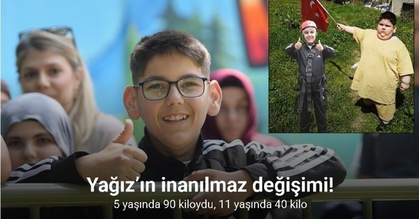 Yağız’ın inanılmaz değişimi: 5 yaşında 90 kiloydu, 11 yaşında 40 kilo