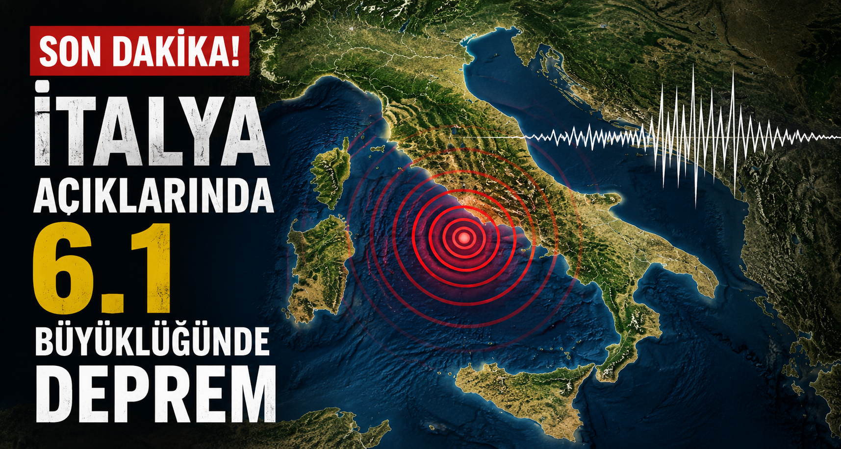 İtalya açıklarında 6.1 büyüklüğünde deprem