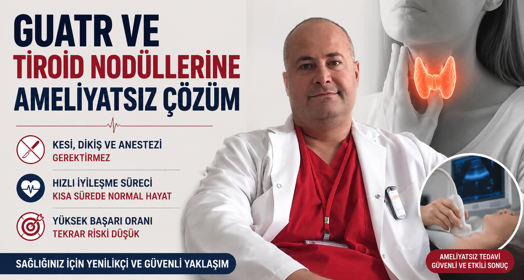 Guatr ve tiroid nodüllerine ameliyatsız çözüm