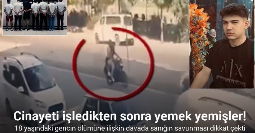 Cinayeti işledikten sonra yemek yemişler