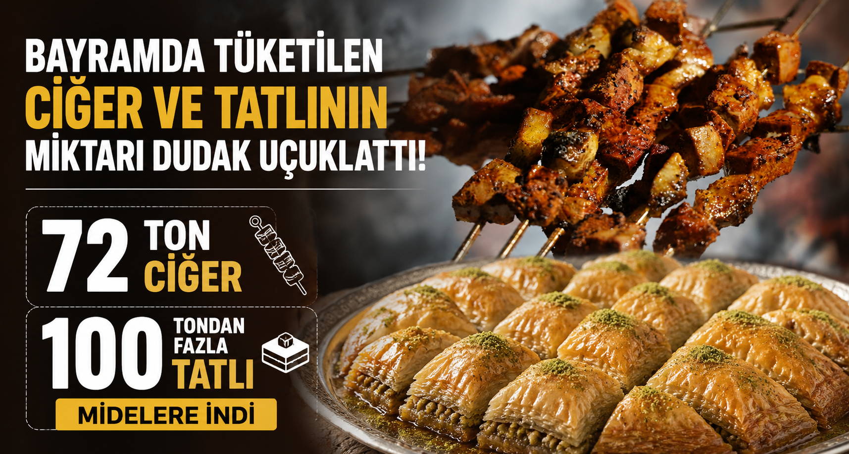 Bayramda tüketilen ciğer ve tatlının miktarı dudak uçuklattı