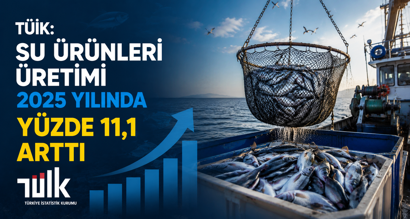TÜİK: Su ürünleri üretimi 2025 yılında yüzde 11,1 arttı