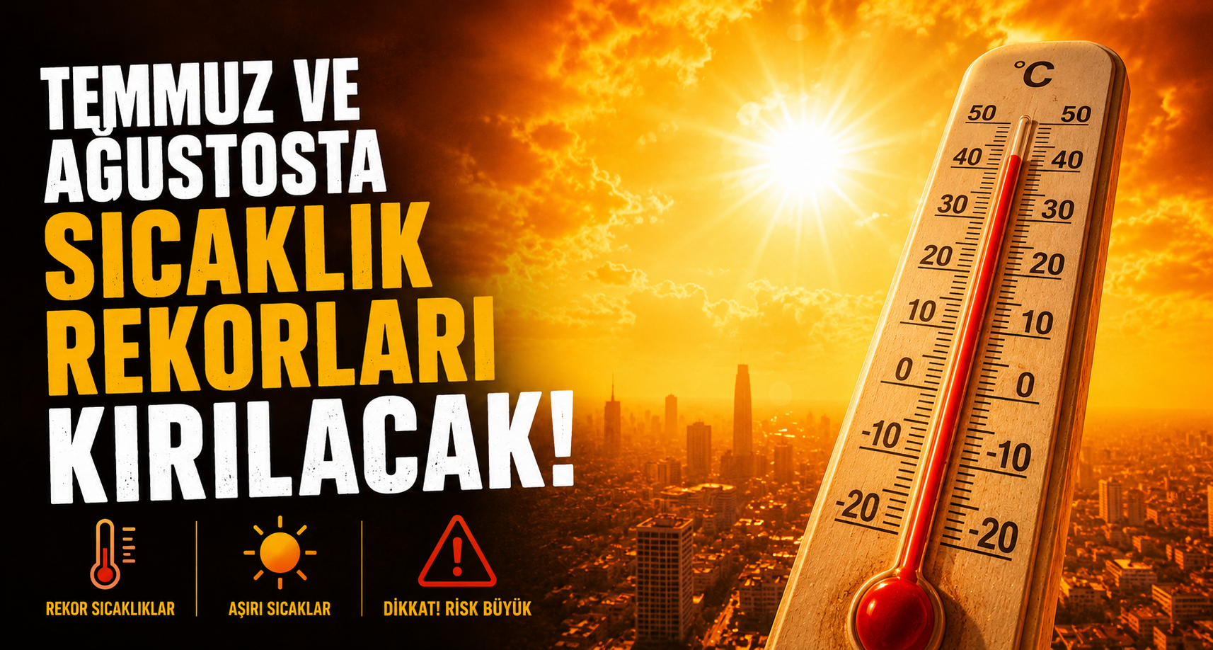  Temmuz ve ağustosta sıcaklık rekorları kırılacak