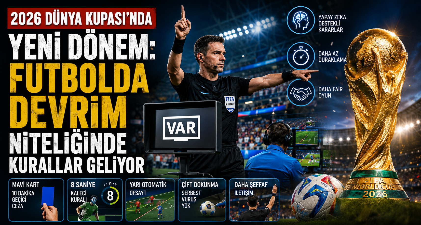 2026 Dünya Kupası'nda Yeni Dönem: Futbolda Devrim Niteliğinde Kurallar Geliyor