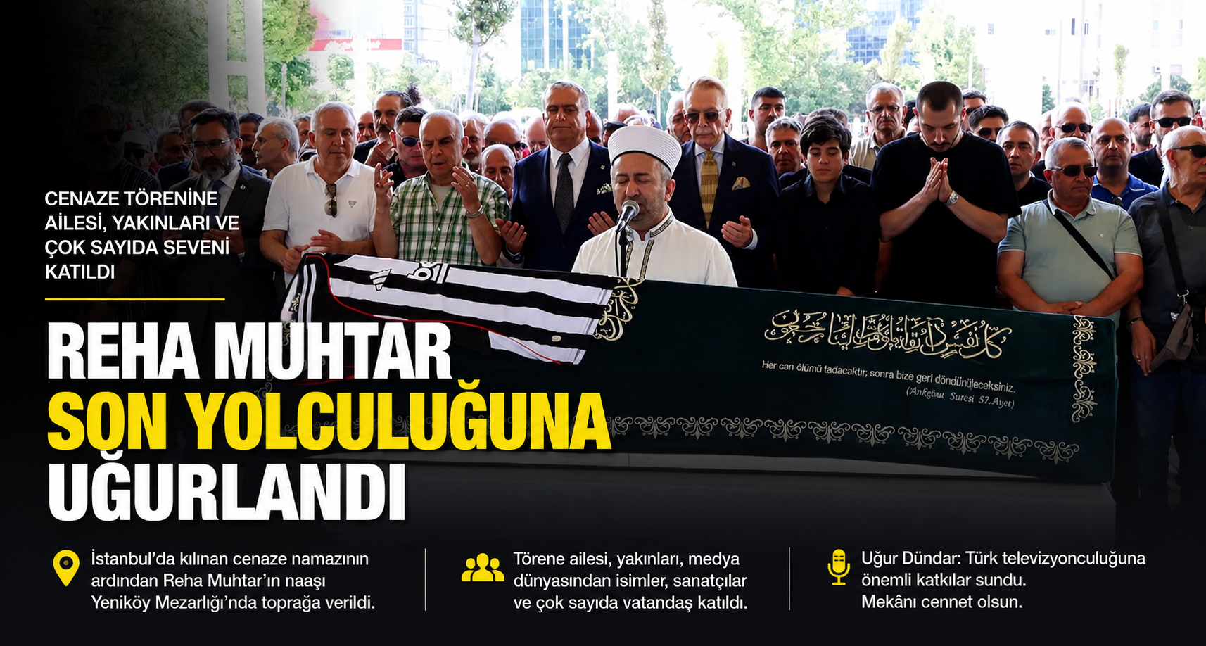 Gazeteci Reha Muhtar son yolculuğuna uğurlandı