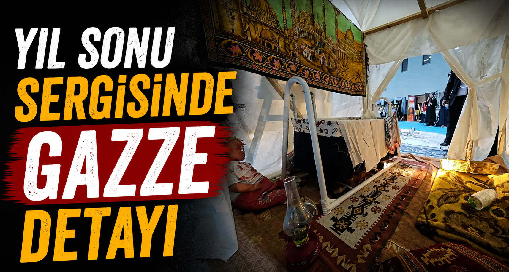 Yıl sonu sergisinde Gazze detayı