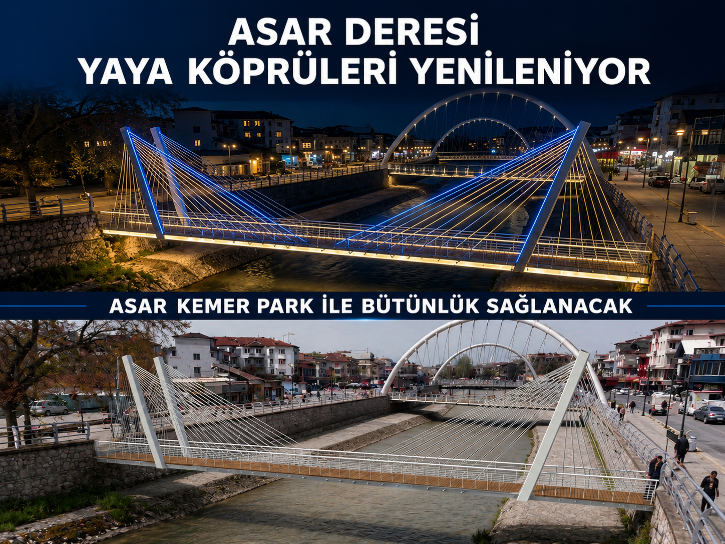 Asar Deresi Yaya Köprüleri Yenileniyor