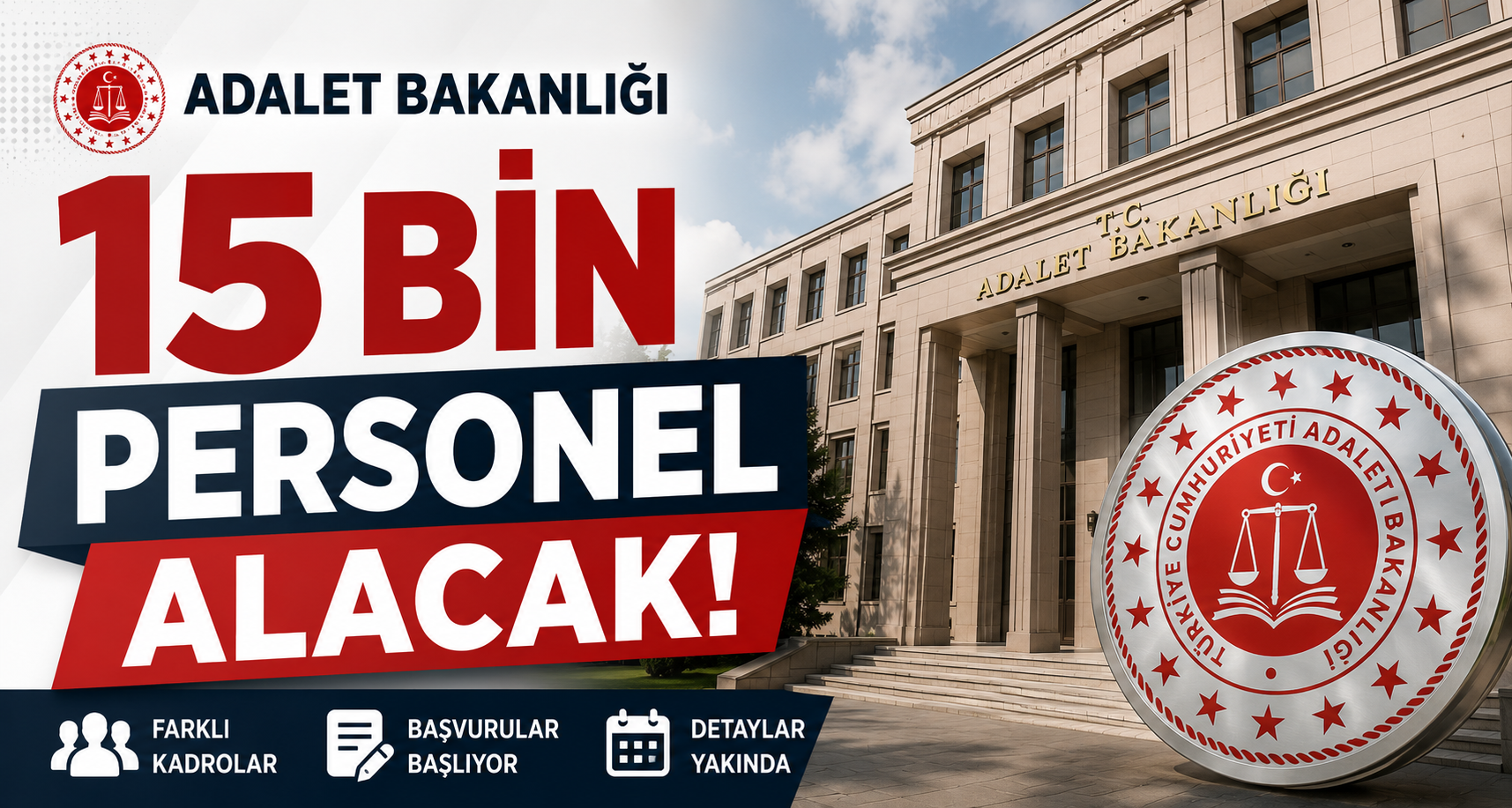 Adalet Bakanlığı 15 Bin Personel Alacak