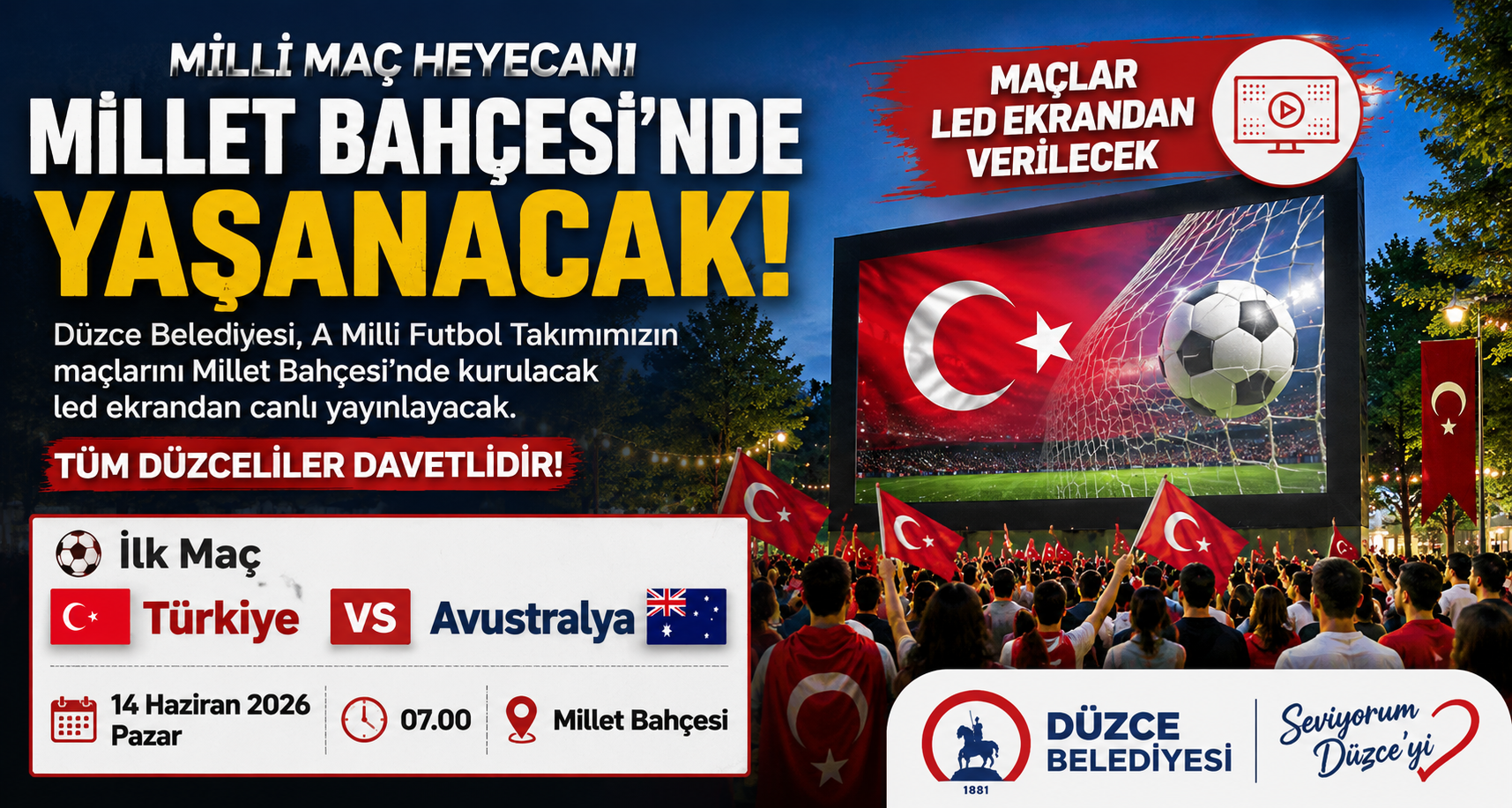 Milli Maç Heyecanı Millet Bahçesi'nde Yaşanacak