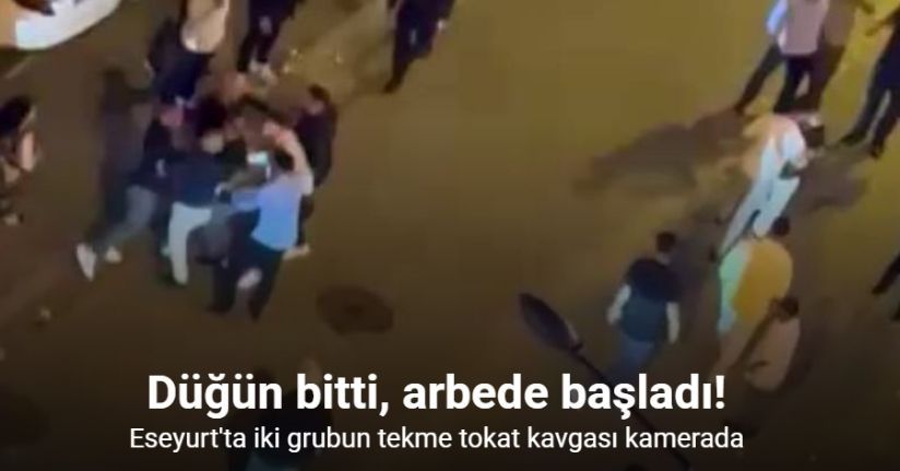 Düğün çıkışı iki grup birbirine girdi