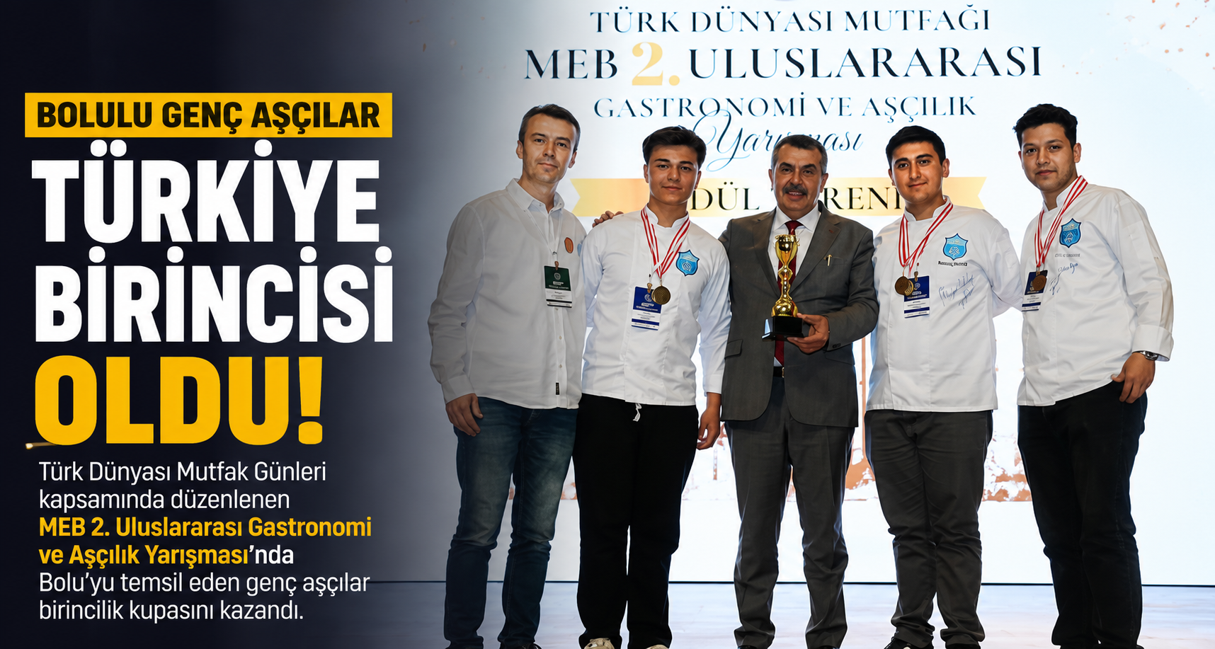 Bolulu genç aşçılar Türkiye birincisi oldu