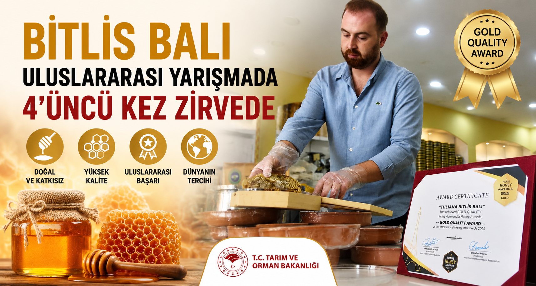 Bitlis balı uluslararası yarışmada 4’üncü kez zirvede
