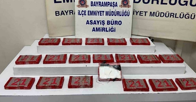Bayrampaşa’da bir araçta 20 kilogram kokain bulundu