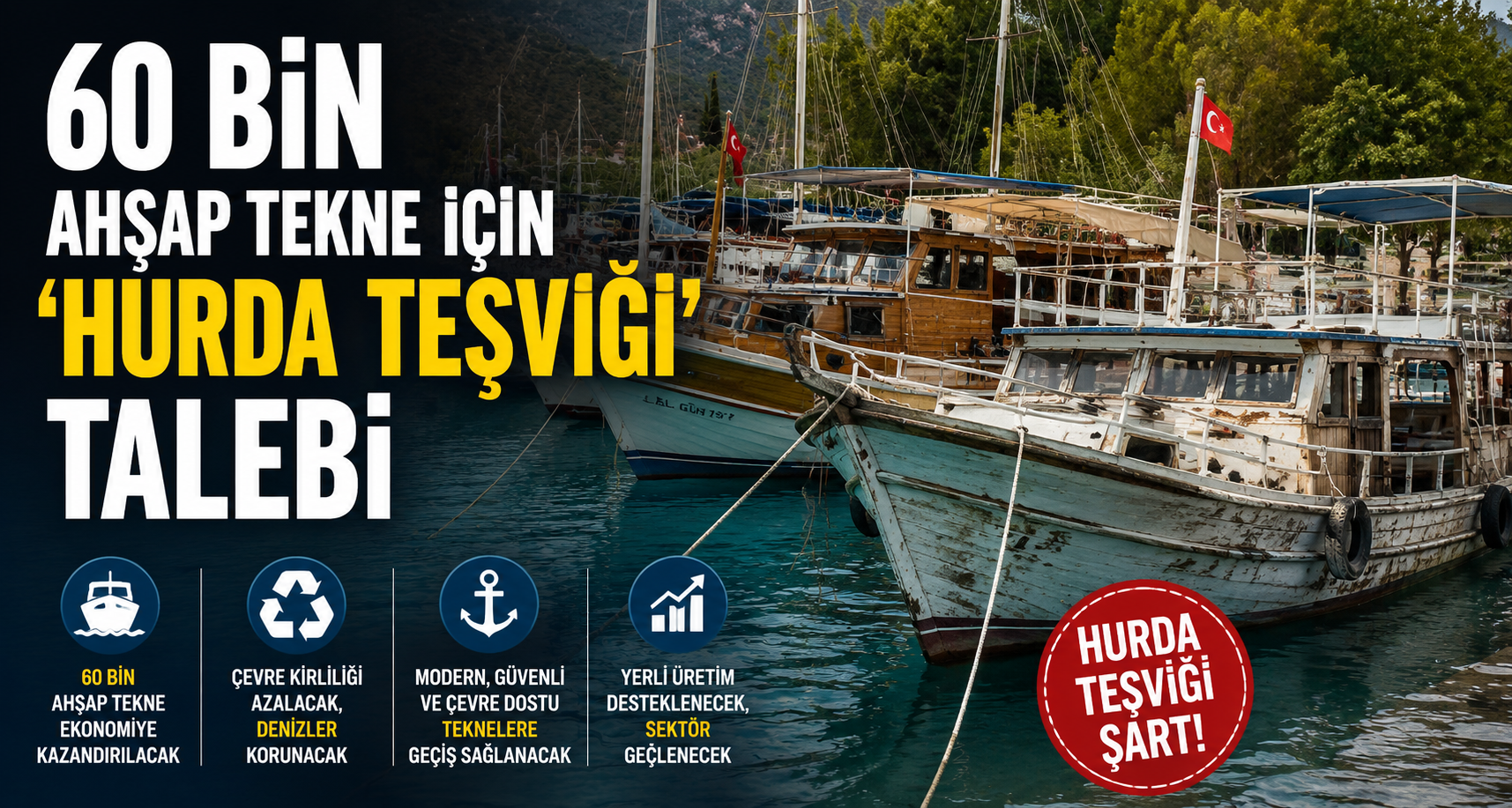 60 bin ahşap tekne için 'hurda teşviği' talebi
