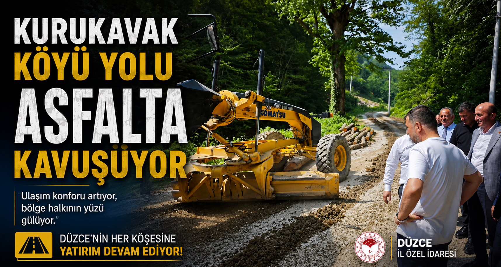 Kurukavak Köyü Yolu Asfalta Kavuşuyor