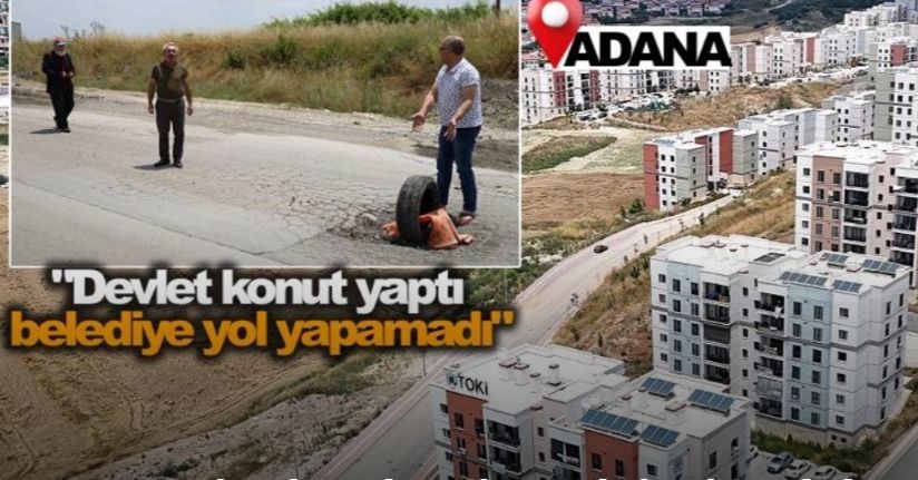 Depremzedelerden belediyeye yol tepkisi: Çukurlara lastik ve duba koydular