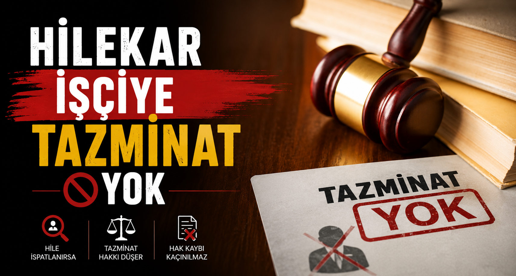 Hilekar işçiye tazminat yok