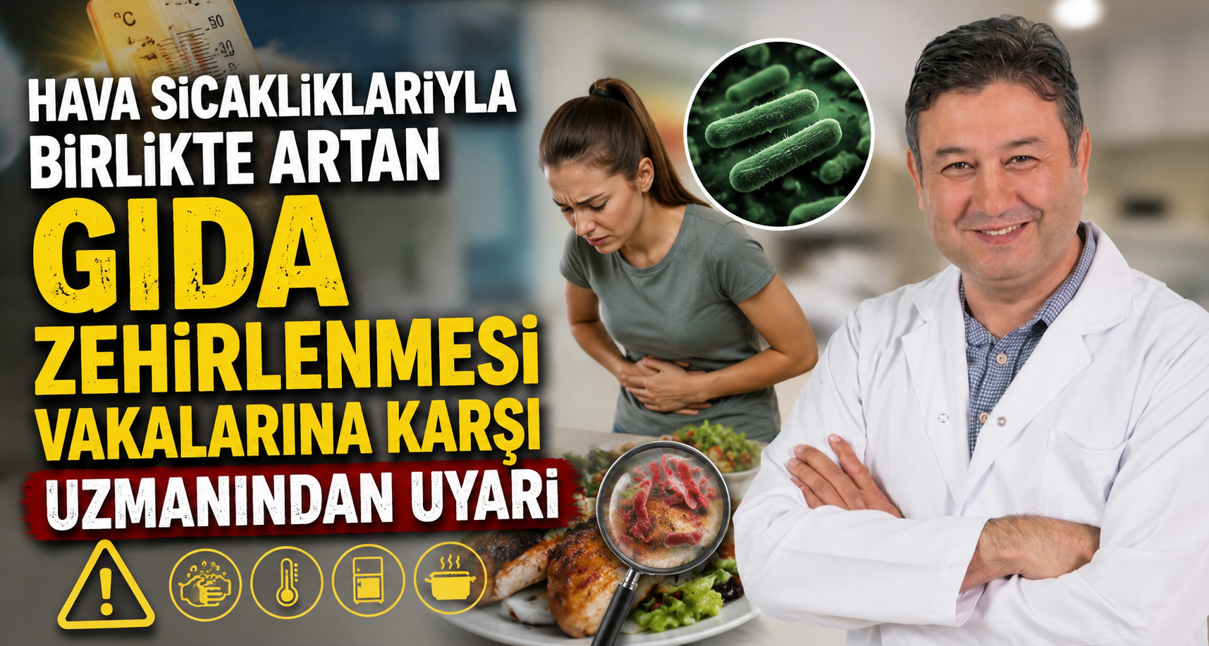 Hava sıcaklıklarıyla birlikte artan gıda zehirlenmesi vakalarına karşı uzmanından uyarı