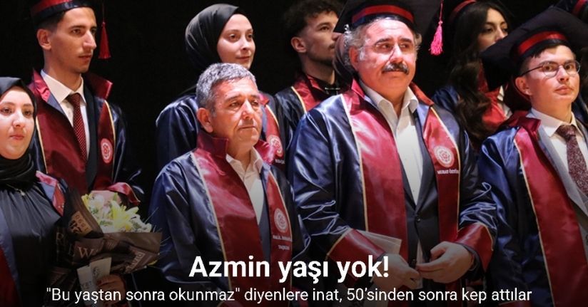 Yarım asrı devirdiler, cüppe giyip mezun oldular