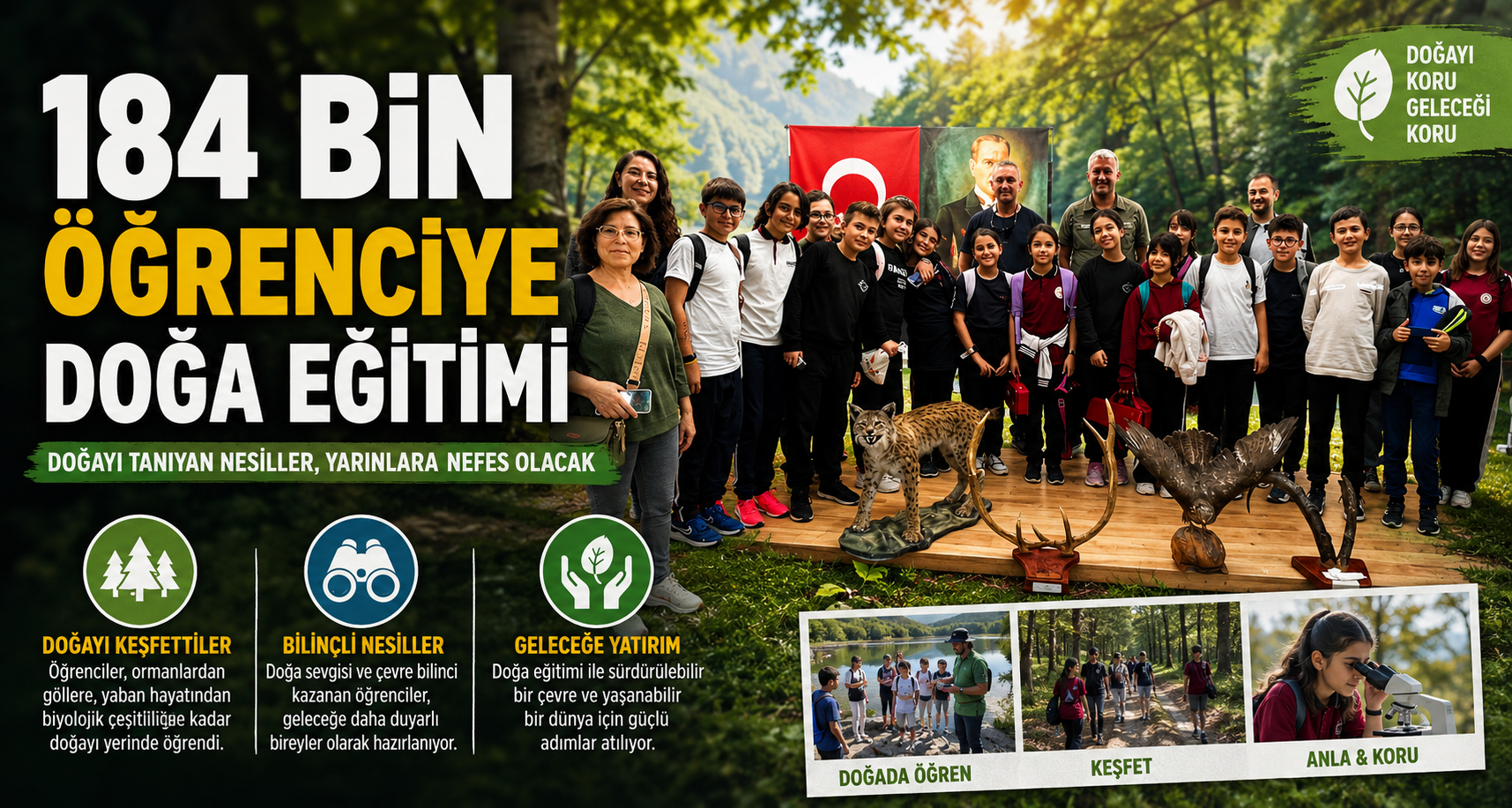 184 bin öğrenciye doğa eğitimi