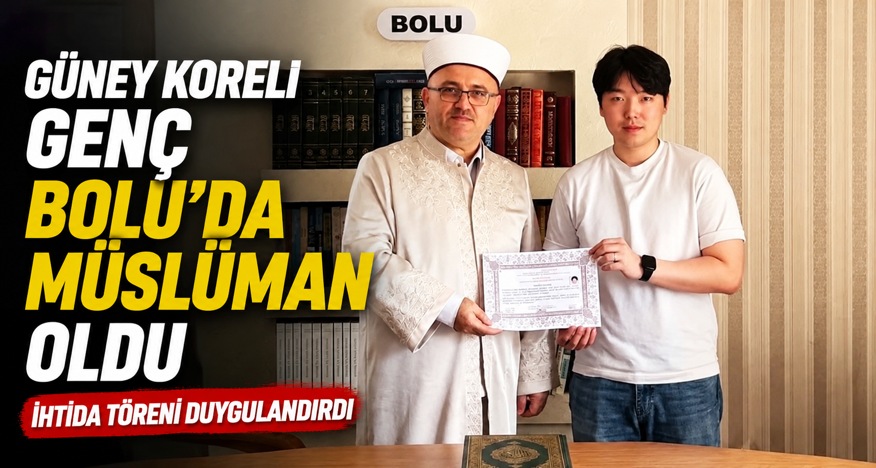 Güney Koreli genç Bolu’da Müslüman oldu