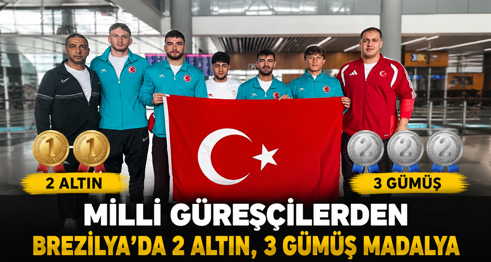 Milli güreşçilerden Brezilya’da 2 altın, 3 gümüş madalya