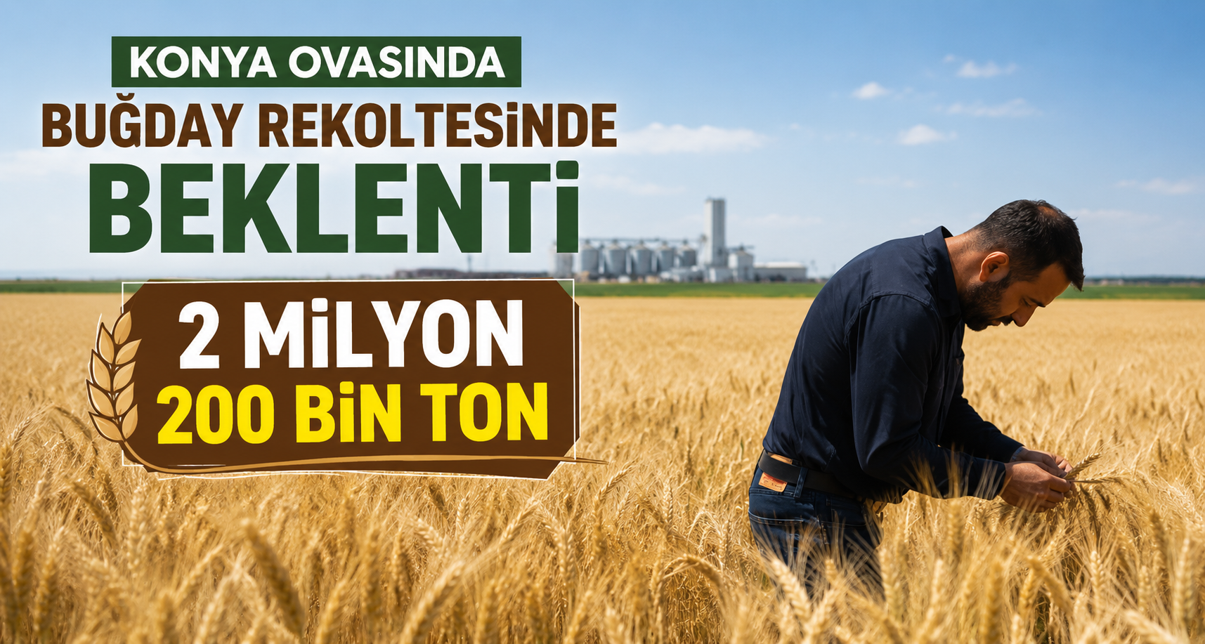 Konya Ovasında buğday rekoltesinde beklenti 2 milyon 200 bin ton