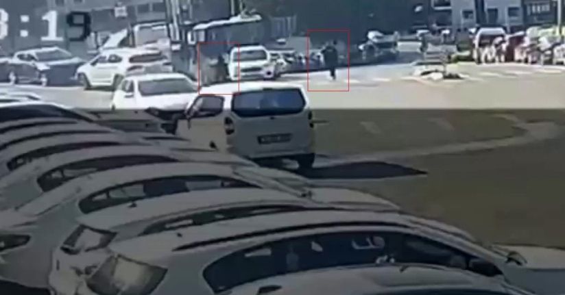 Otokoç’a yönelik silahlı saldırı anı kameraya yansıdı