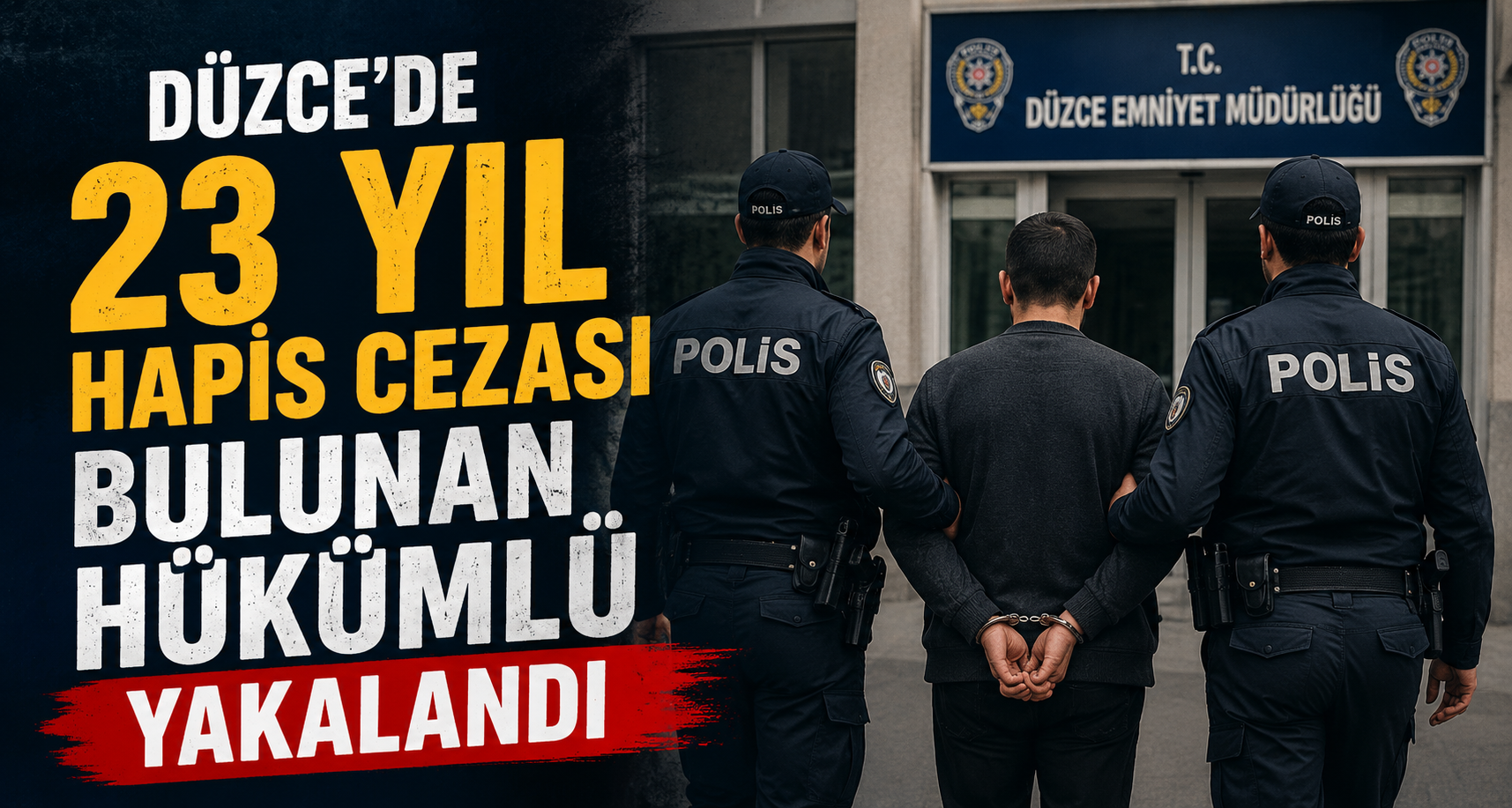 Düzce’de 23 yıl hapis cezası bulunan hükümlü yakalandı