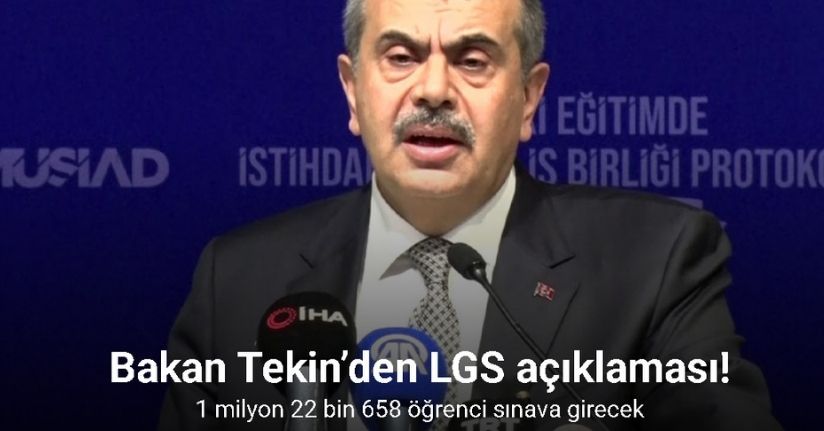 Bakan Tekin: 