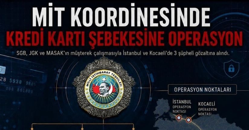 MİT’ten kredi kartı şebekesine operasyon: 3 gözaltı