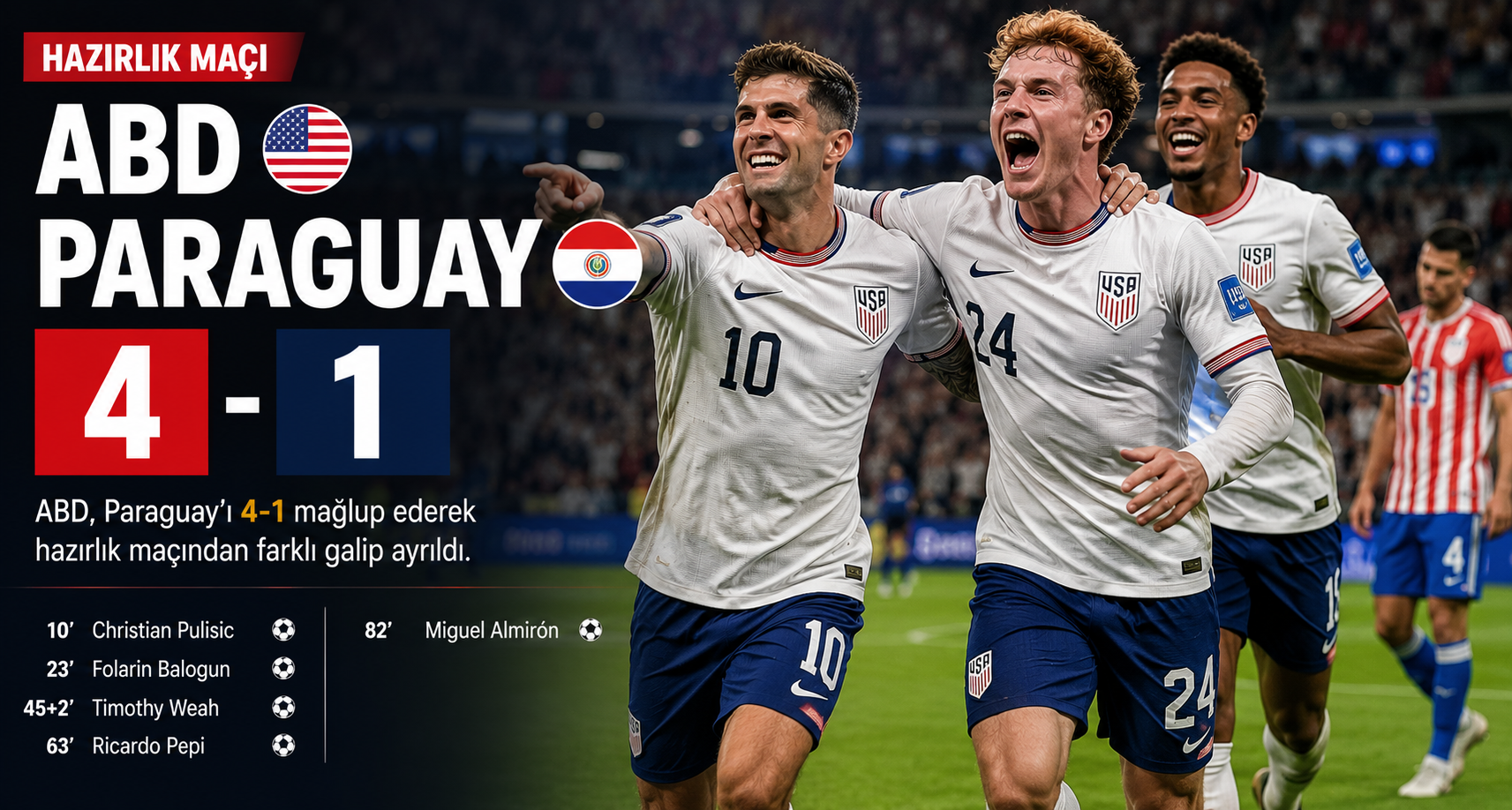 ABD – Paraguay: 4-1