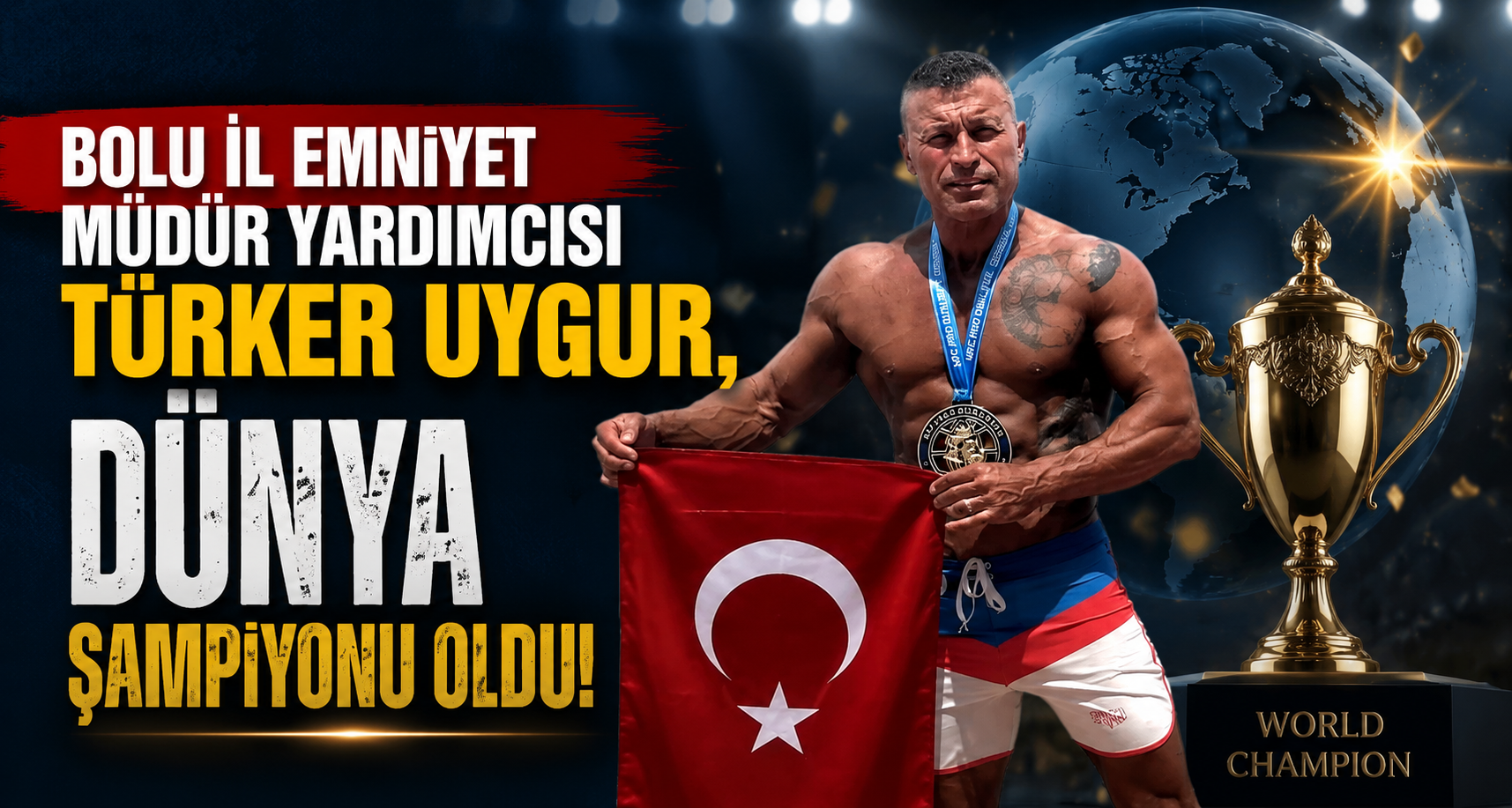 Bolu İl Emniyet Müdür Yardımcısı Türker Uygur, Dünya şampiyonu oldu