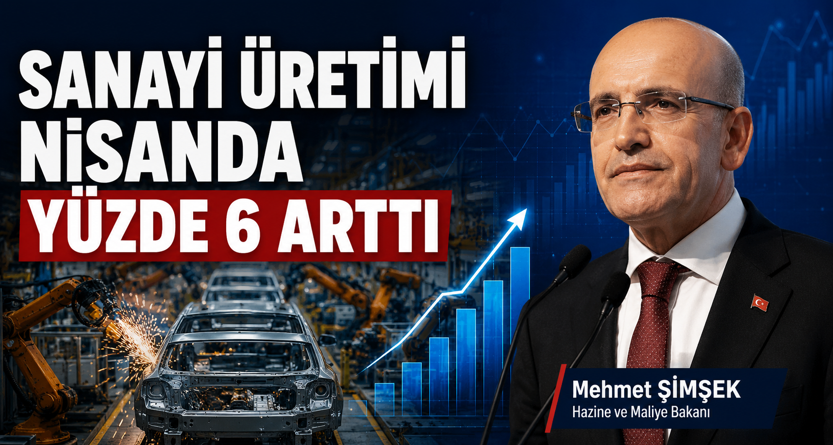 Sanayi Üretimi Nisanda Yüzde 6 Arttı