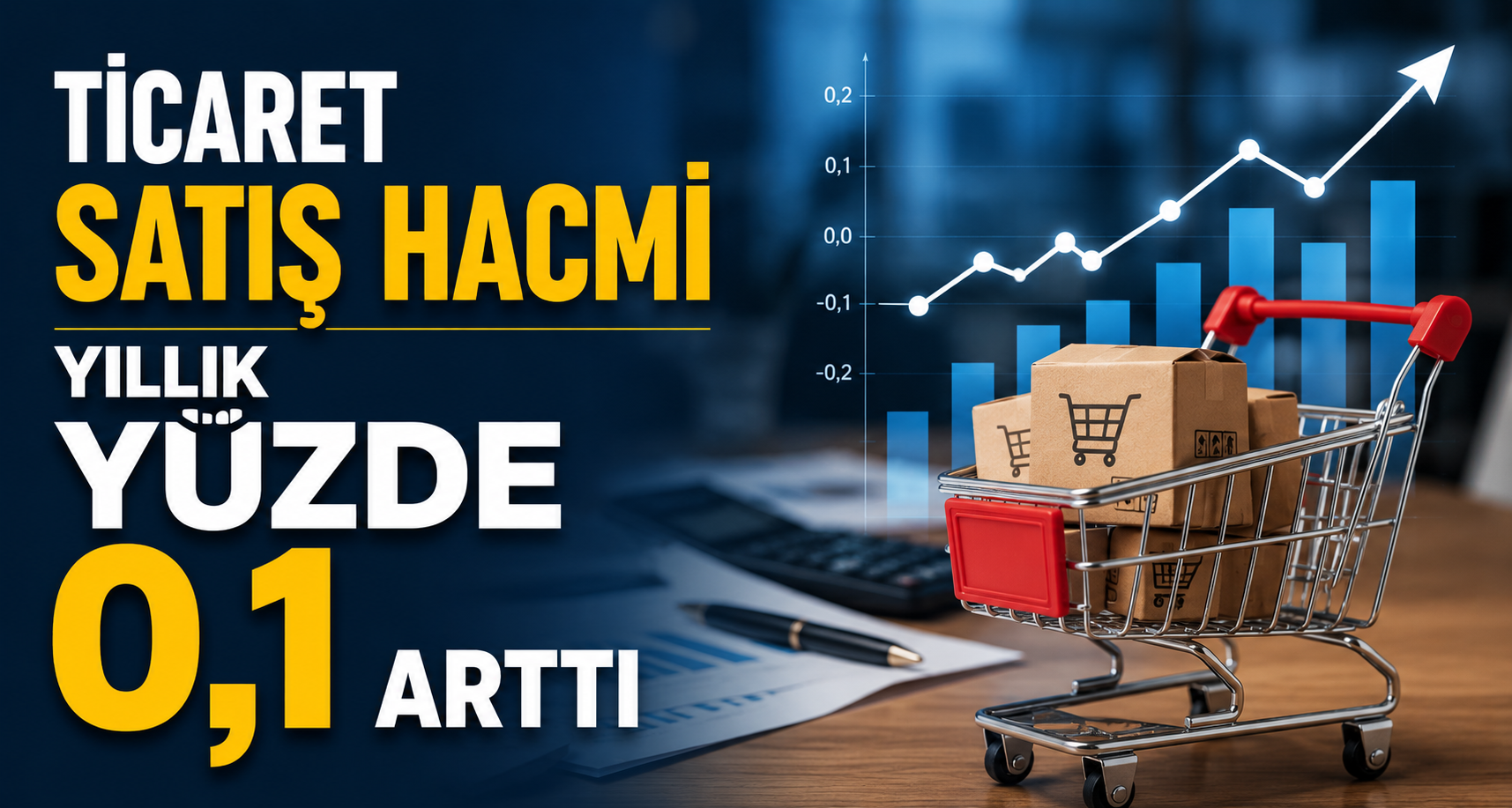 Ticaret satış hacmi yıllık yüzde 0,1 arttı