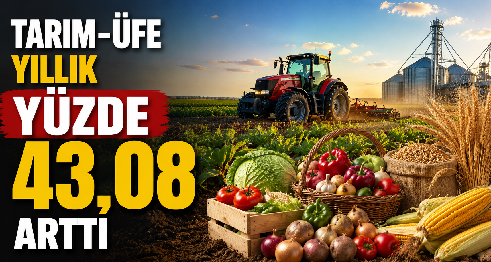Tarım-ÜFE yıllık yüzde 43,08 arttı