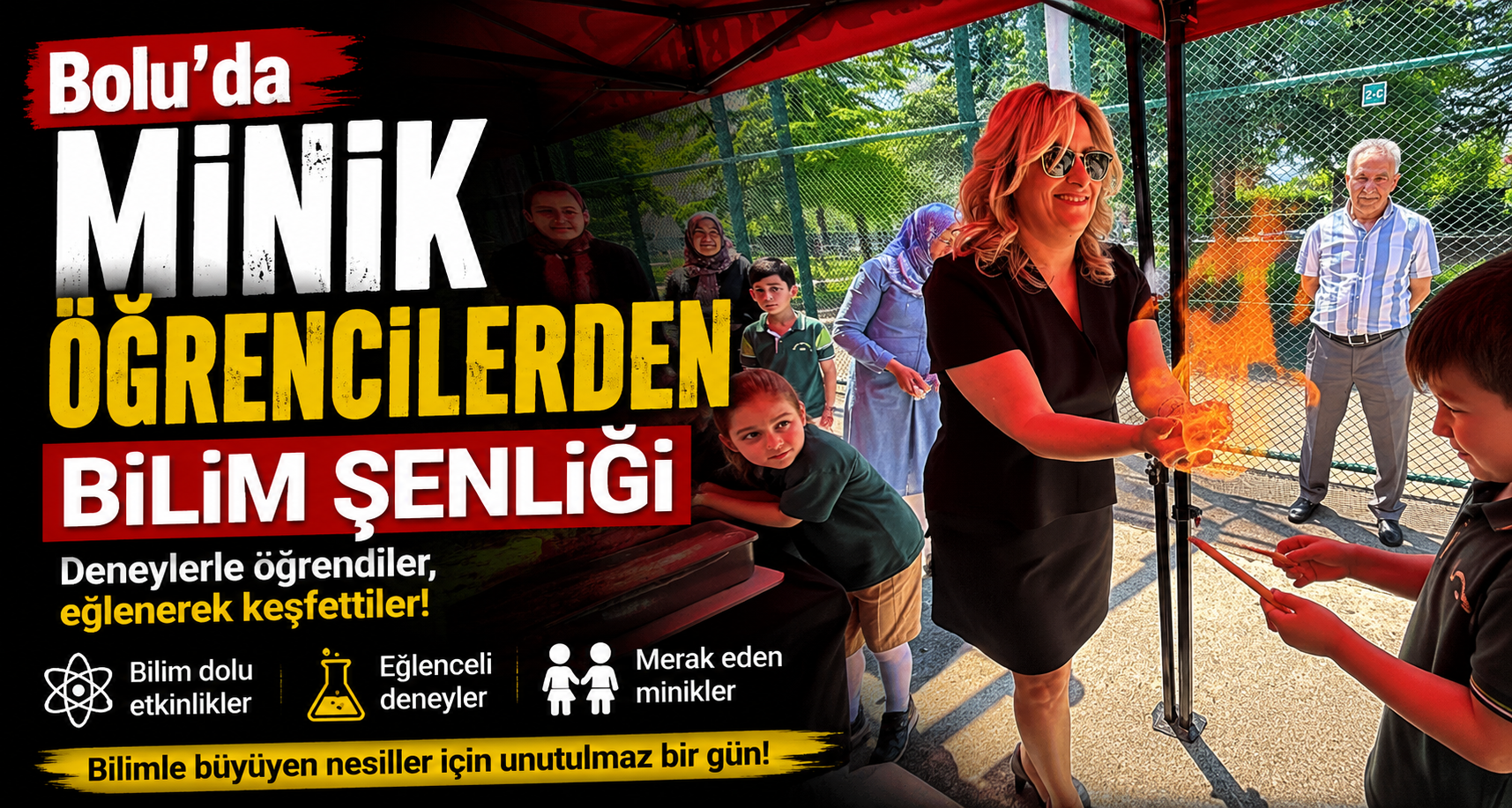 Bolu’da minik öğrencilerden bilim şenliği