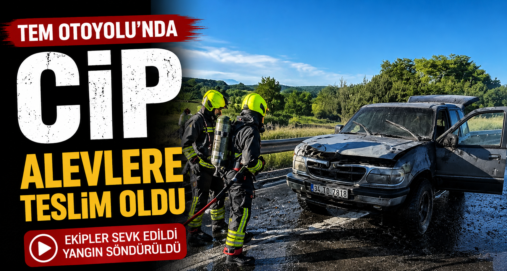 TEM Otoyolu’nda cip alevlere teslim oldu