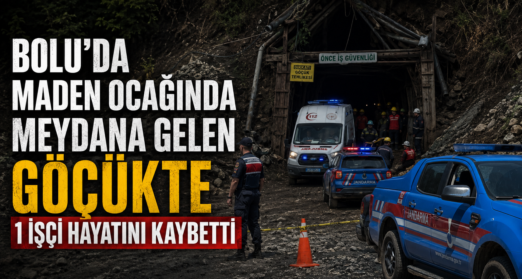 Bolu’da maden ocağında meydana gelen göçükte 1 işçi hayatını kaybetti