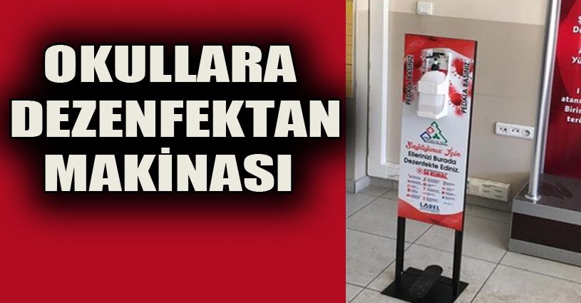 Kaynaşlı Belediyesinden okullara dezenfektan makinası