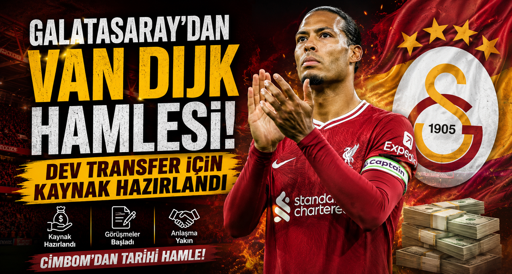 Galatasaray'dan Van Dijk Hamlesi! Dev Transfer İçin Kaynak Hazırlandı